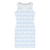 LFTF All Over Dress White/Aqua